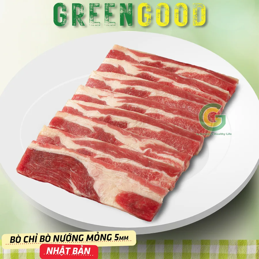 Ba Chỉ Bò Nướng Mỏng 5mm - Ishiga Nhật Bản